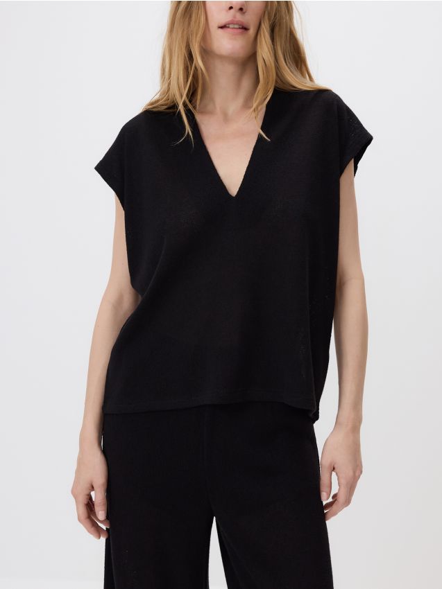 Top met V-hals - RESERVED