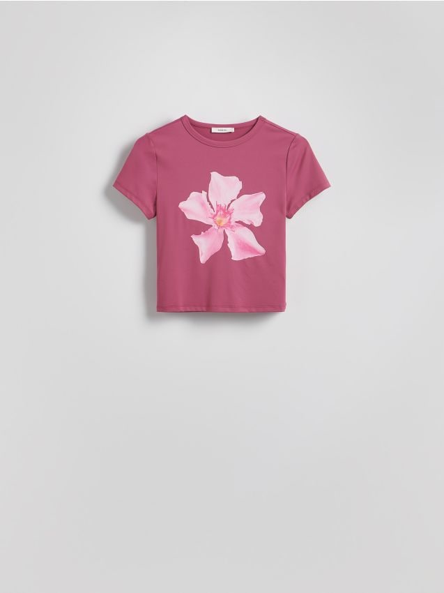 T-shirt with floral print - RESERVED