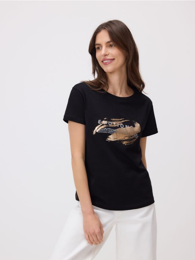 T-shirt med print - RESERVED