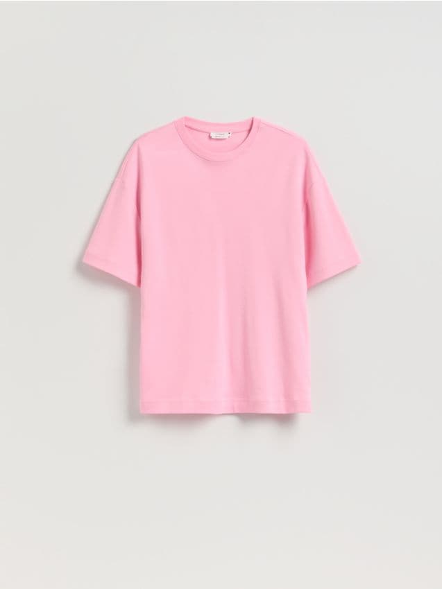 Oversized mercerised cotton blend T-shirt - RESERVED