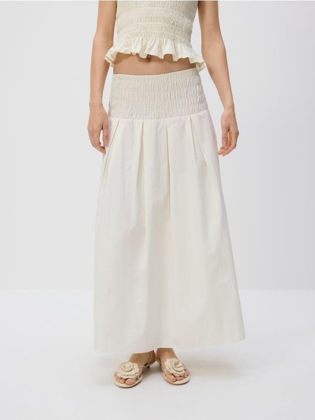Cotton midi skirt - RESERVED