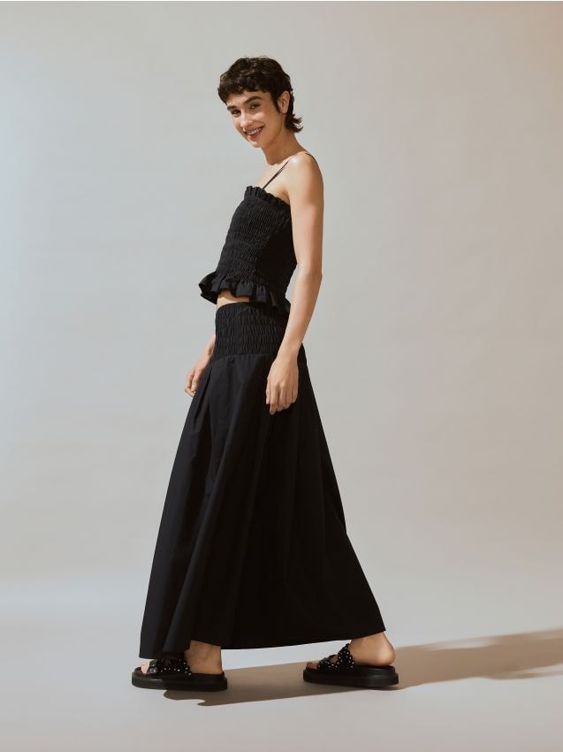 Cotton midi skirt - RESERVED
