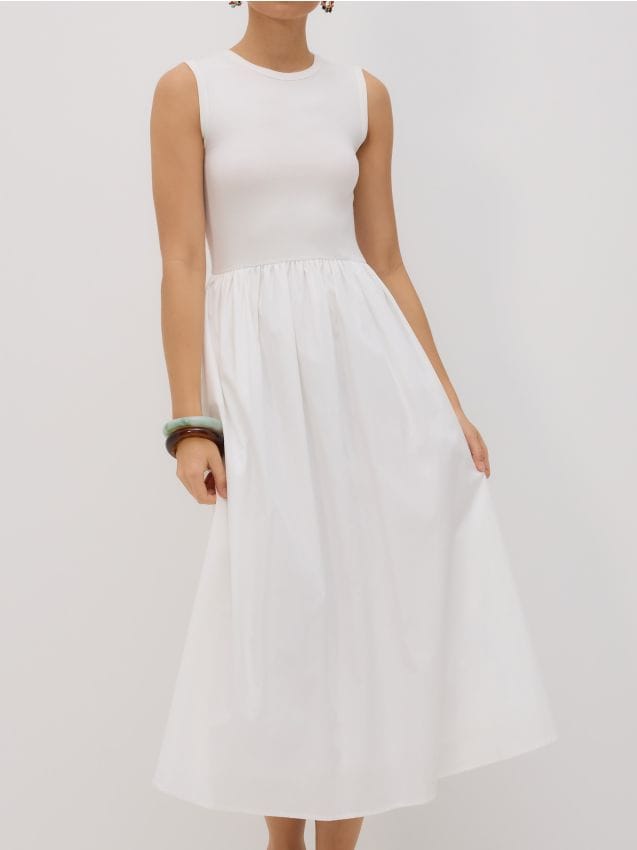 Viscose midi dress - RESERVED