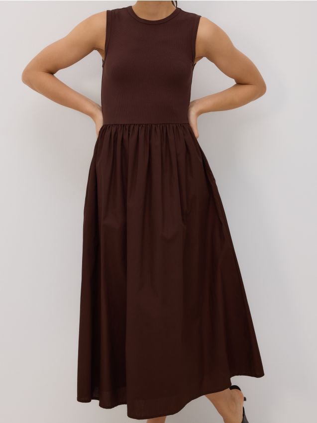 Viscose midi dress - RESERVED