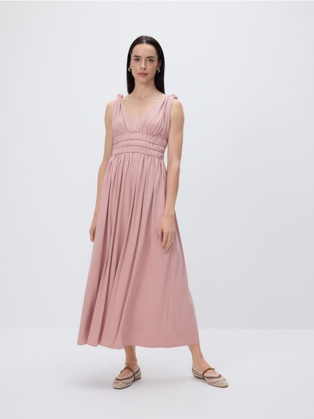 Maxi dress with gathering - RESERVED
