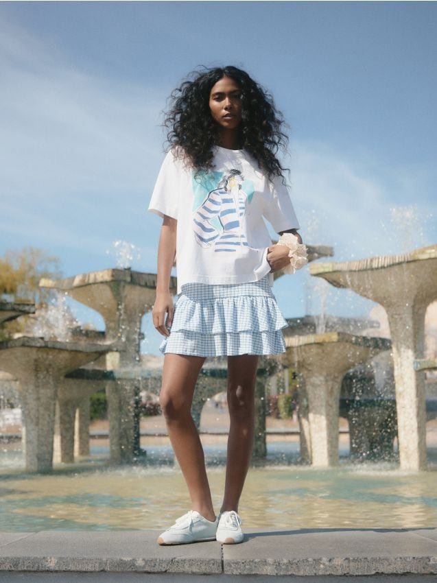 Check mini skirt - RESERVED