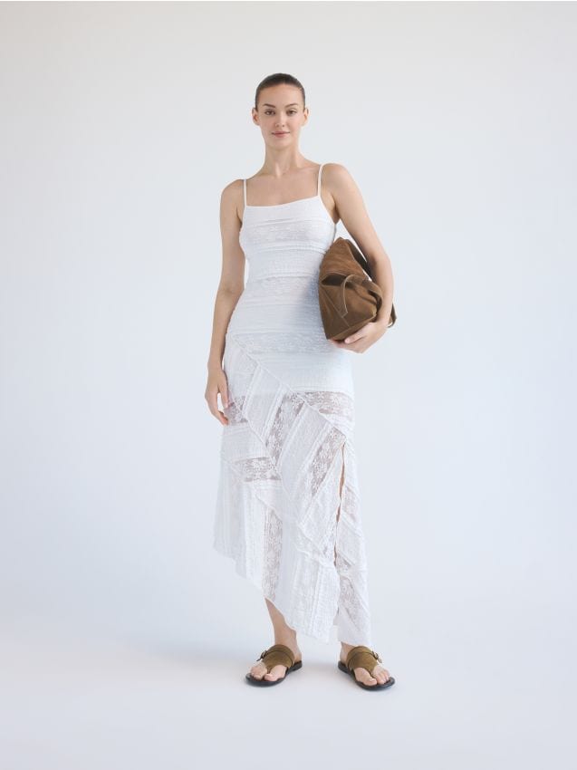 Asymmetrische katoenen jurk - RESERVED