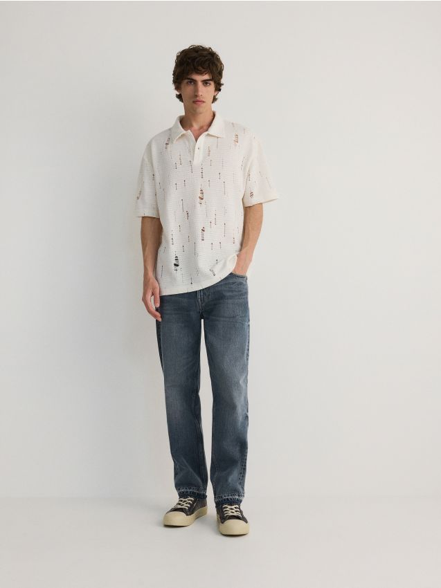 Poloshirt met ripped-details - RESERVED