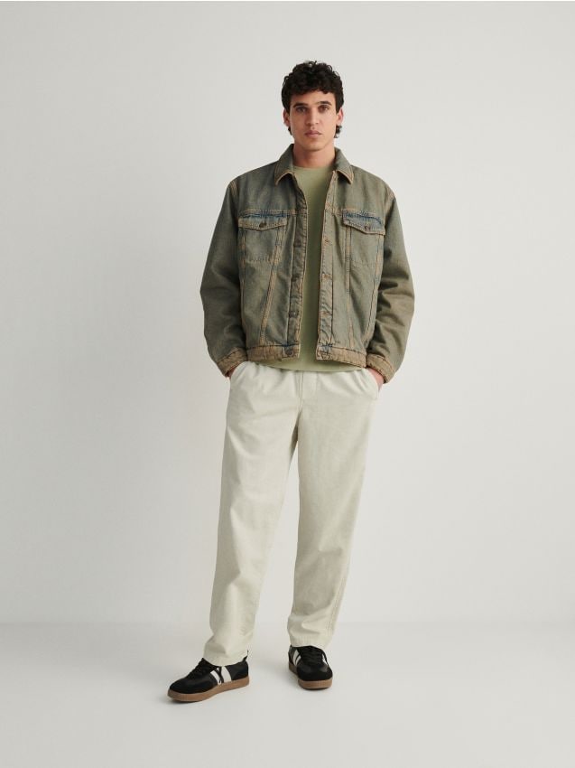 Reserved - pantaloni jogger - crem