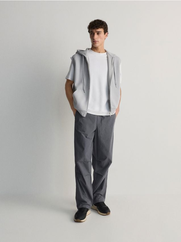 Reserved - pantaloni loose - gri-închis