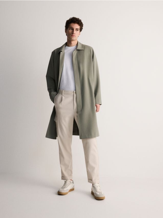 Reserved - pantaloni cargo slim fit - crem