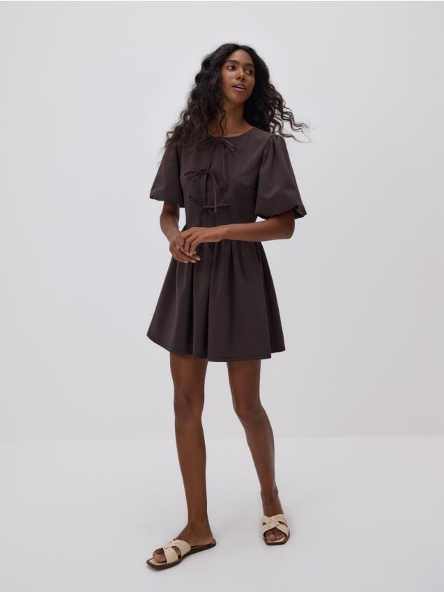 Robe mini à détail lien - RESERVED