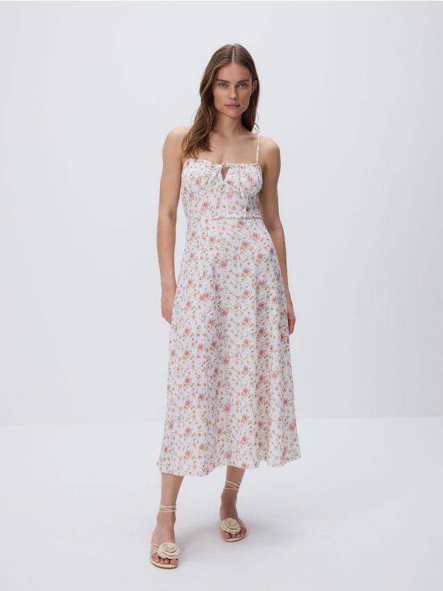 Midi-jurk met patroon - RESERVED