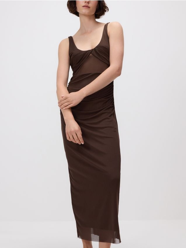 Drapiertes Maxikleid - RESERVED