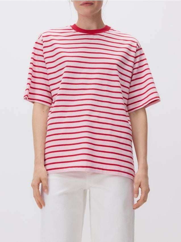 Reserved - Tricou oversized, cu conținut ridicat de bumbac - roșu Reserved - Tricou oversized, cu conținut ridicat de bumbac - roșu
