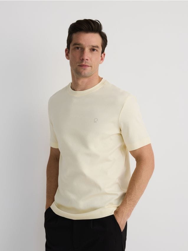 T-Shirt im Regular-Fit aus merzerisierter Baumwolle - RESERVED
