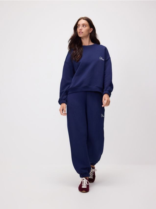 Reserved - LADIES` TROUSERS - bleumarin
