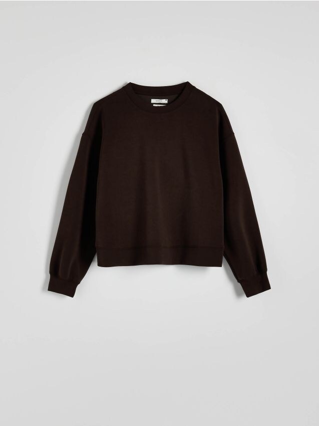 Reserved - ladies` jogging top - maro-închis