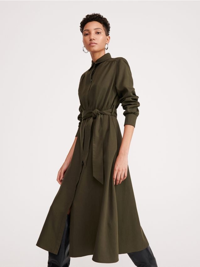 Tencel™ shirt dress Color green - RESERVED - YB062-87X