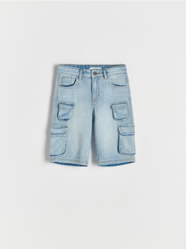 Reserved - Pantaloni scurți denim - albastru