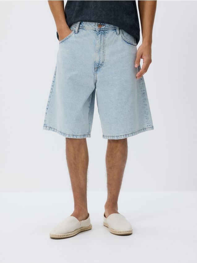 Reserved - Pantaloni scurți baggy din denim - albastru Reserved - Pantaloni scurți baggy din denim - albastru