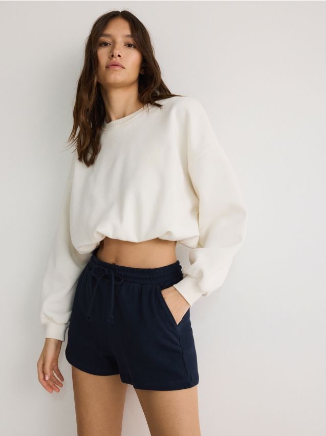 Reserved - ladies` shorts - bleumarin