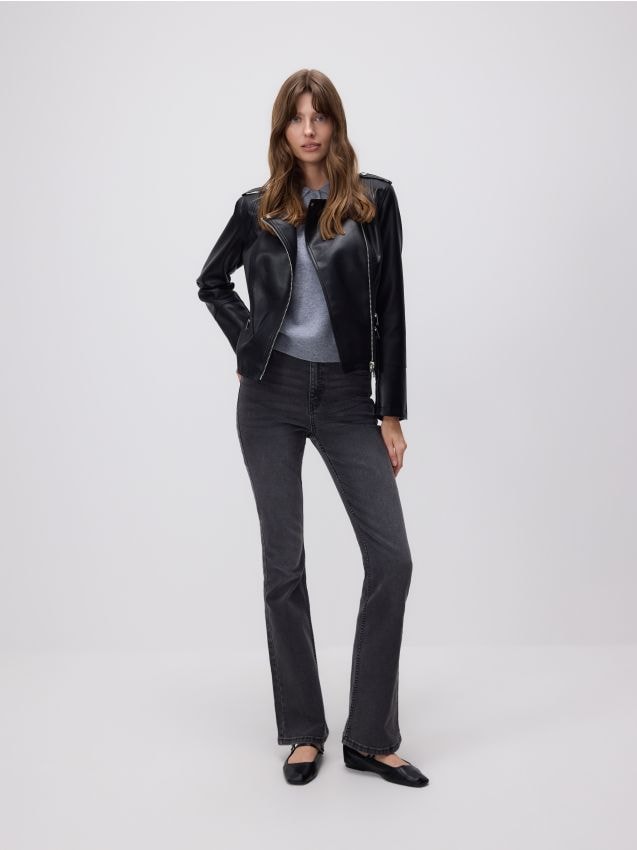 Faux leather biker jacket - RESERVED