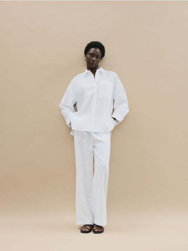 Loose trousers with viscose - RESERVED