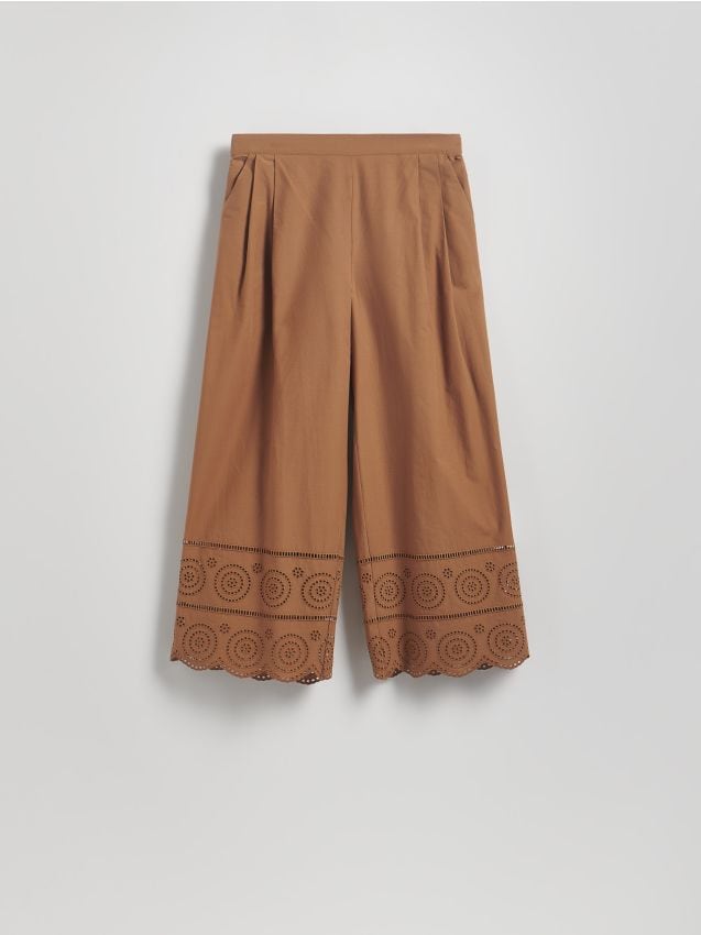 Pants with openwork trim - RESERVED
