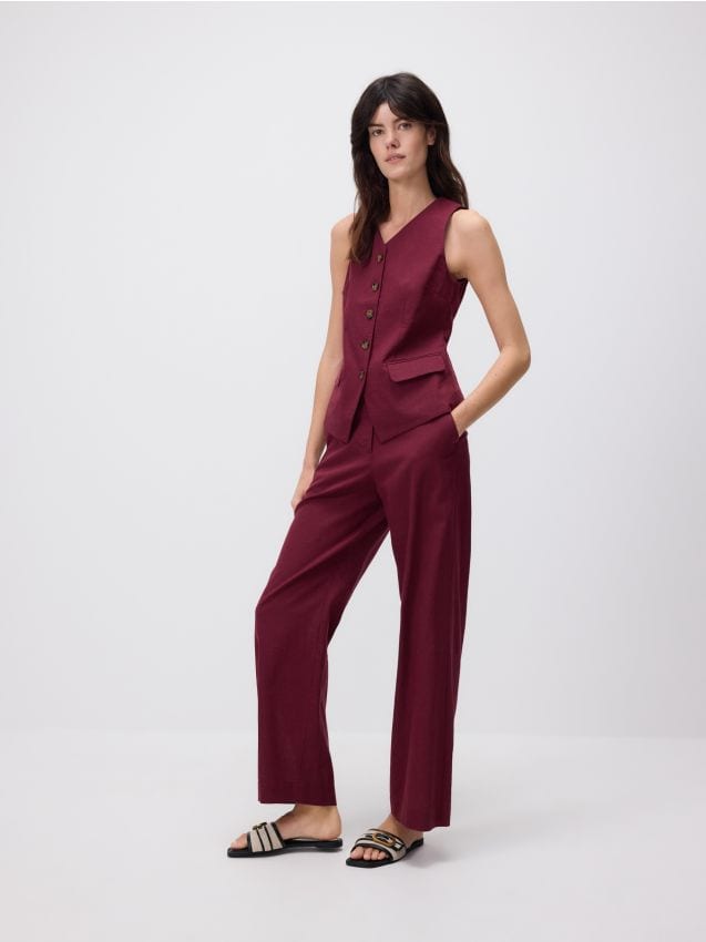 Linen rich trousers - RESERVED