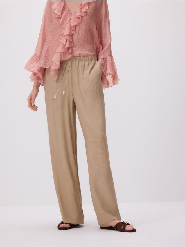 Structured trousers with tie-up - RESERVED