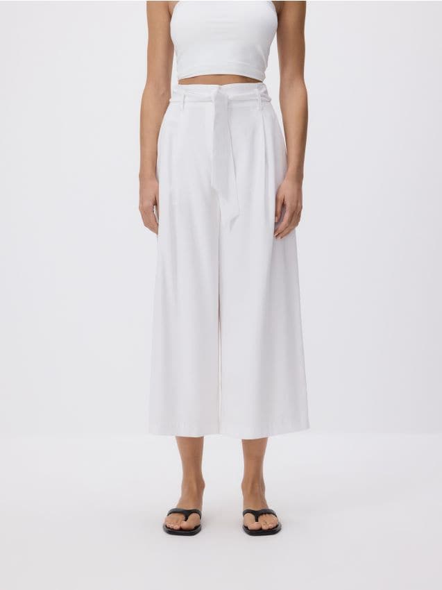 Loose tie-waist trousers - RESERVED