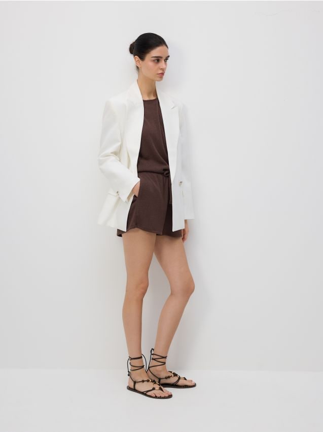 Knit shorts with viscose - RESERVED