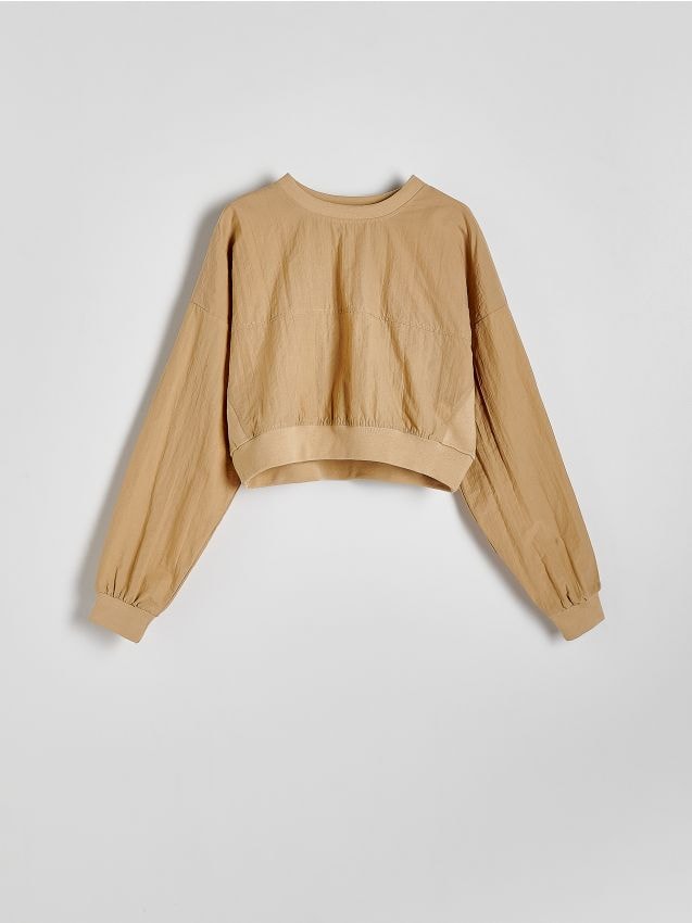 Combined fabrics sweatshirt - RESERVED