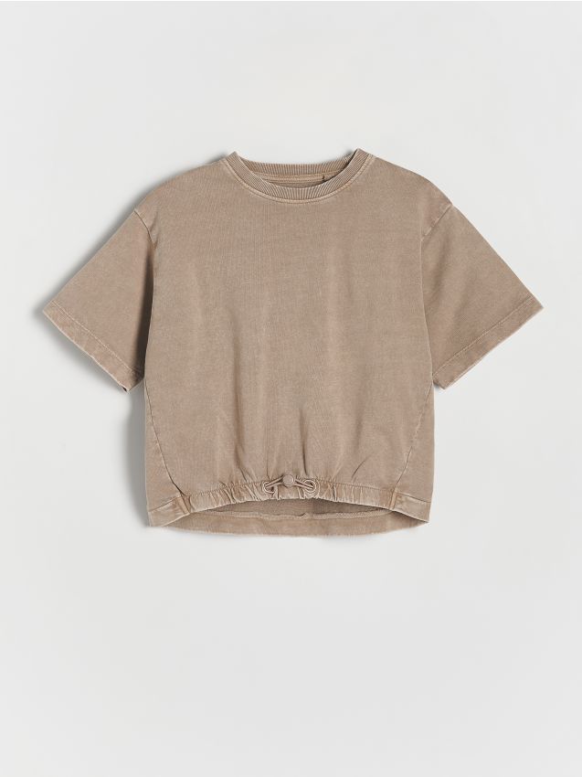 Reserved - tricou cu opritor - cafeniu