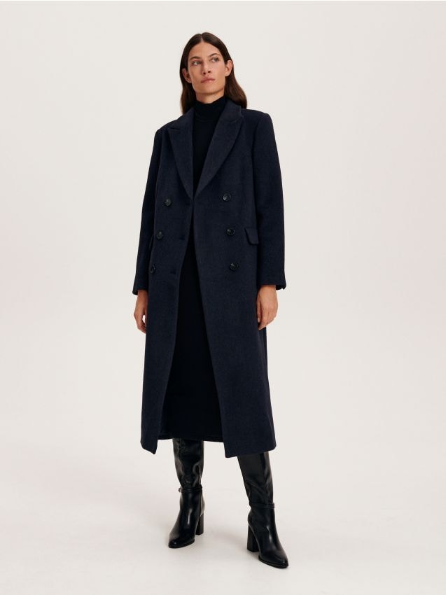 Wool coat Color dark grey - RESERVED - YM044-90X