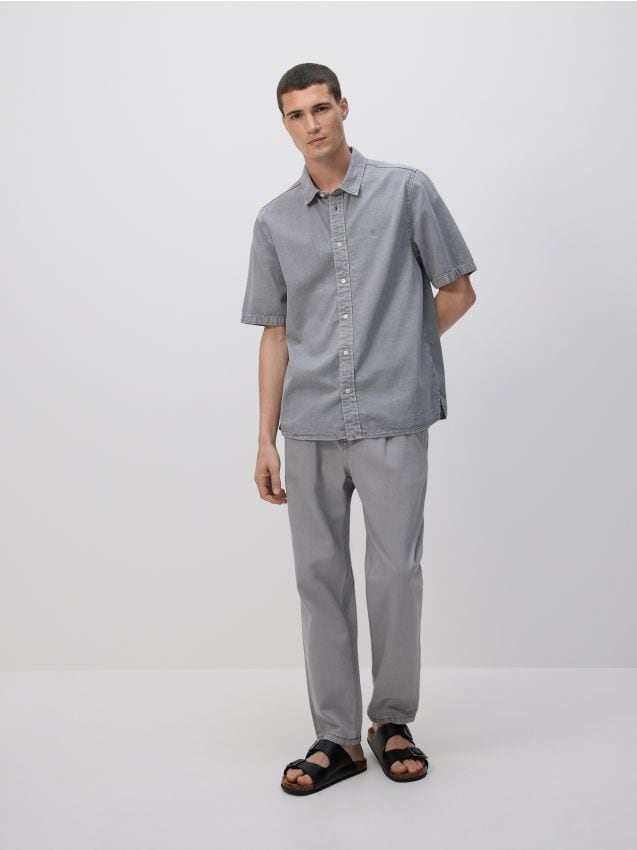 Regular fit cotton shirt - RESERVED