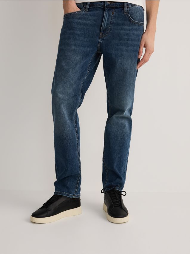 Slim jeans with wash effect - RESERVED