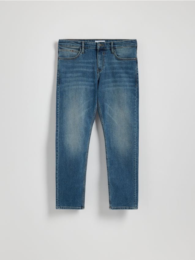Slim jeans with wash effect - RESERVED