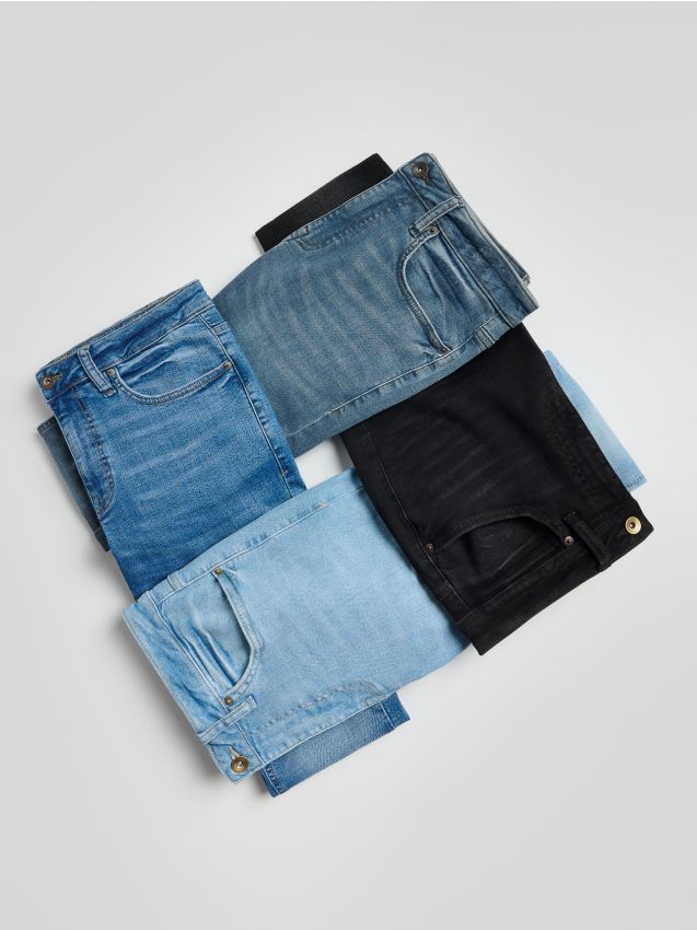 Skinny jeans with wash effect - RESERVED
