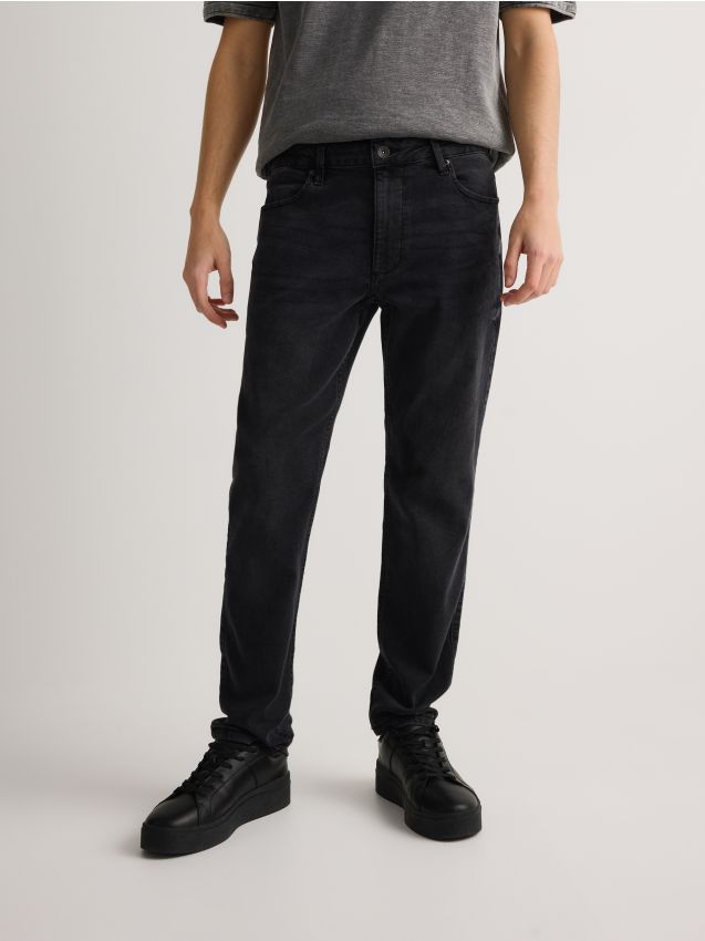 Slim jeans with wash effect - RESERVED
