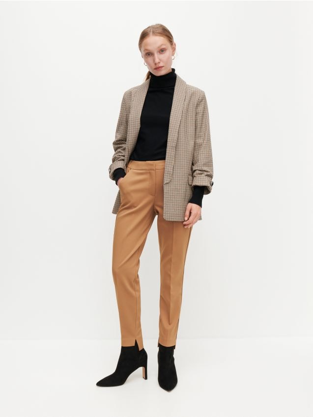 Trousers with creases Color beige - RESERVED - YR957-80X