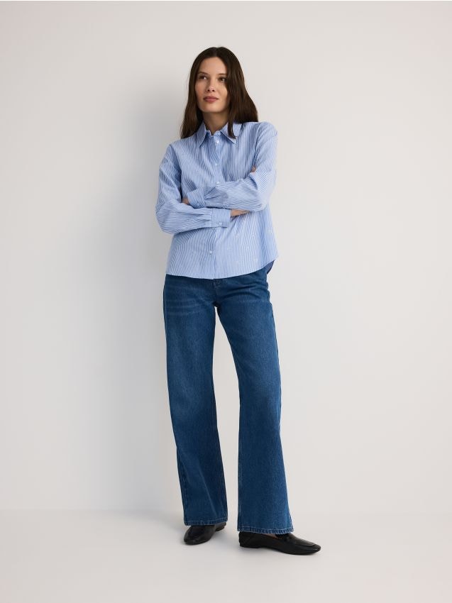 Cotton shirt with applications - RESERVED