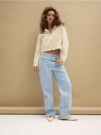 Jean straight taille haute