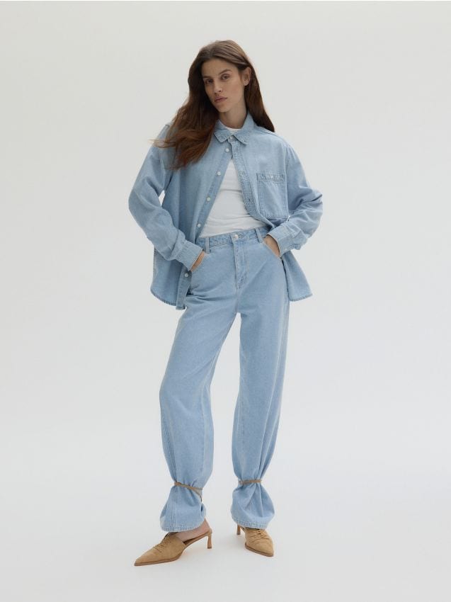 High waist straight jeans - RESERVED