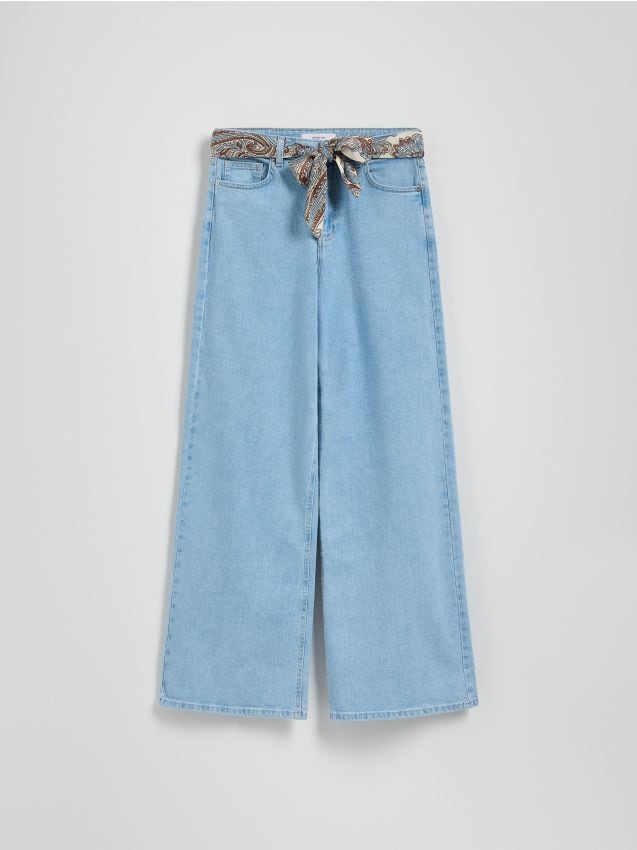Wide-leg jeans with bandana - RESERVED