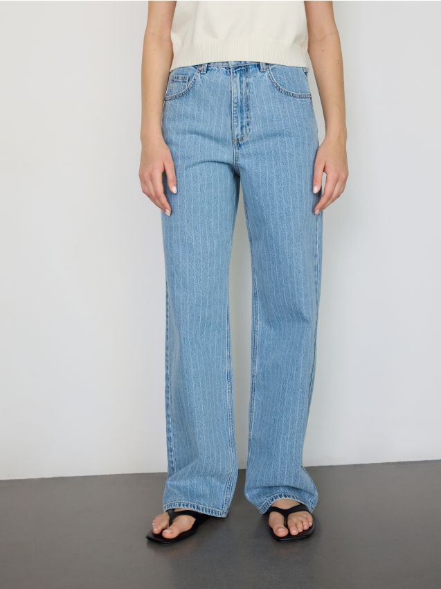 Stripe straight jeans - RESERVED