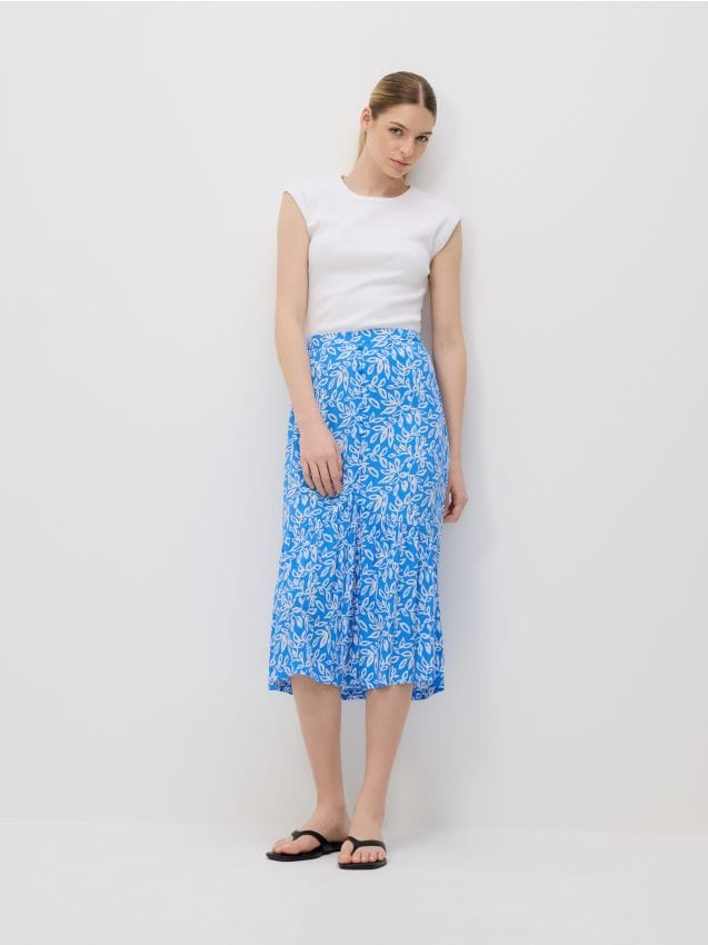 Patterned viscose skirt - RESERVED