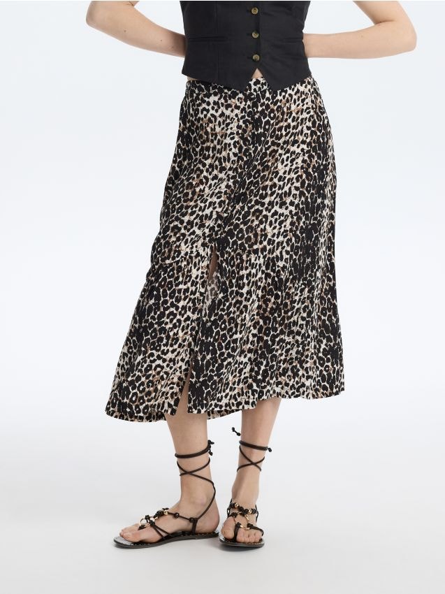 Patterned viscose skirt - RESERVED