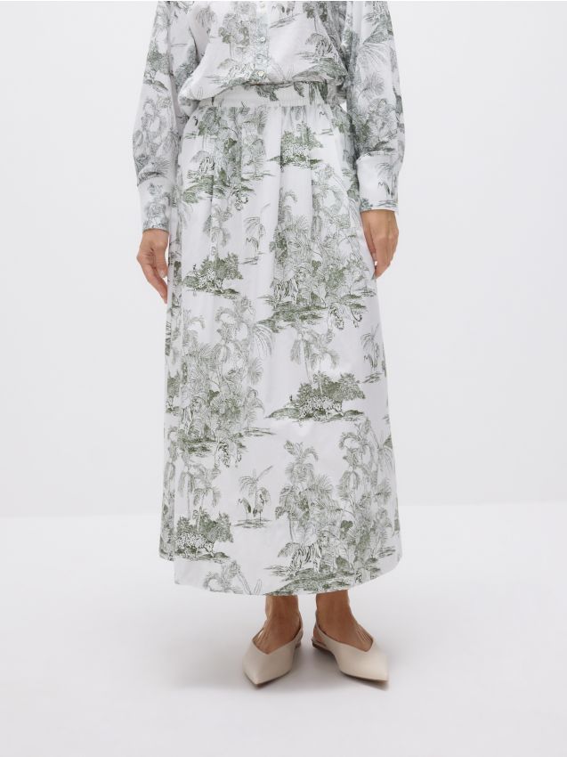 Cotton midi skirt - RESERVED